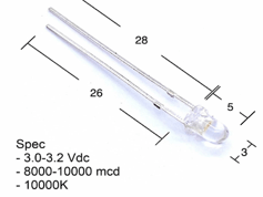 Alternative view of Chip Led COB High Power, Low Power